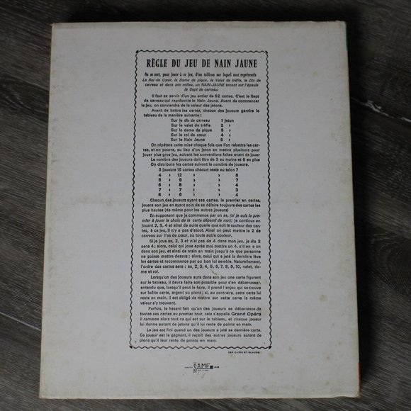 Jen Du Nain Jaune Yellow Dwarf Traditional French Card Board Game - Picture 7 of 7